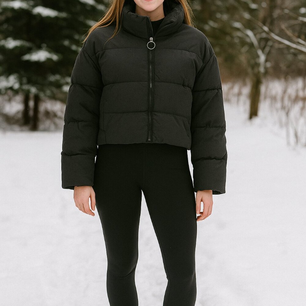 Gymshark Black Puffer Jacket